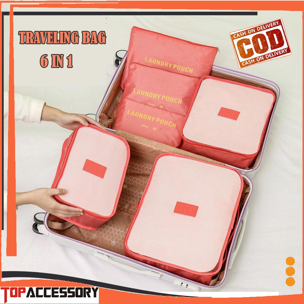 Jual Traveling Bag 6 in 1 Organizer Jumbo Koper Tas Aksesoris