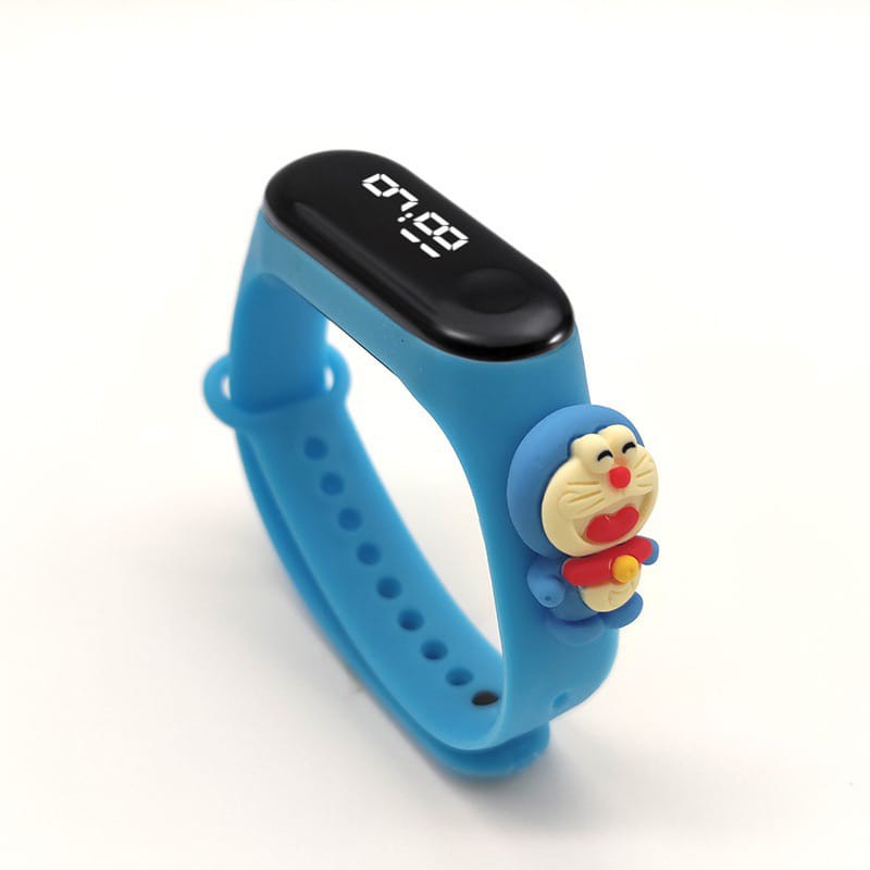 Jam Tangan Wanita Pria Anak Anak Miband Led Karet Karakter Boneka