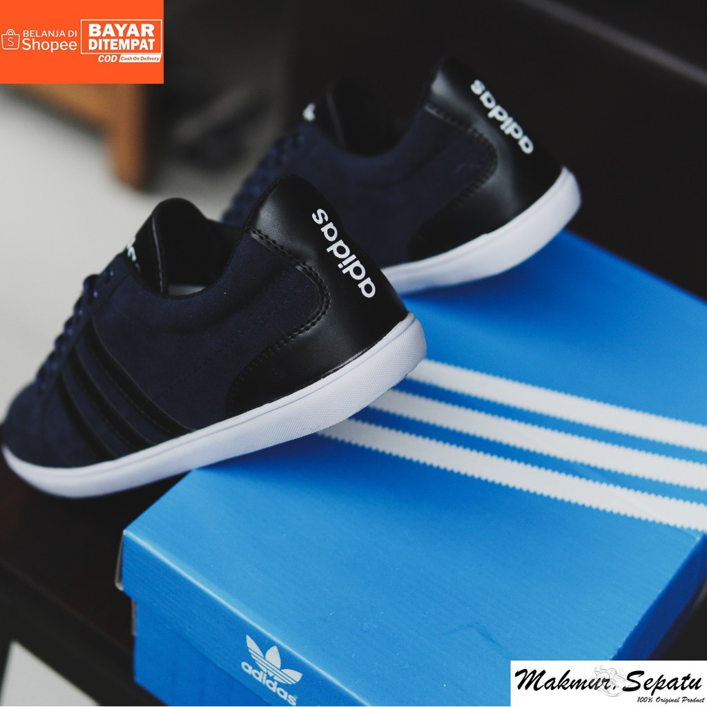 COD !! Sepatu Adidas Kapler Navy Casual Sneakers Bertali / Sepatu Pria Terbaru Trendy Size 39-44