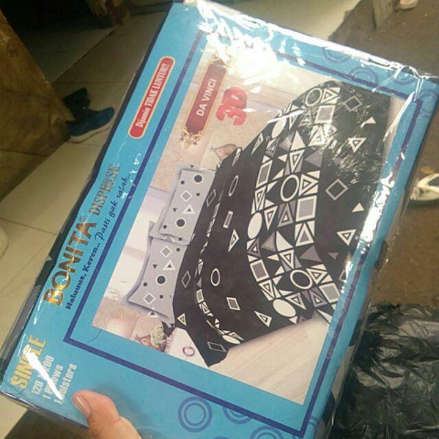 Sprei Bonita Single 120 Cm X 200 Cm Corak Malvino