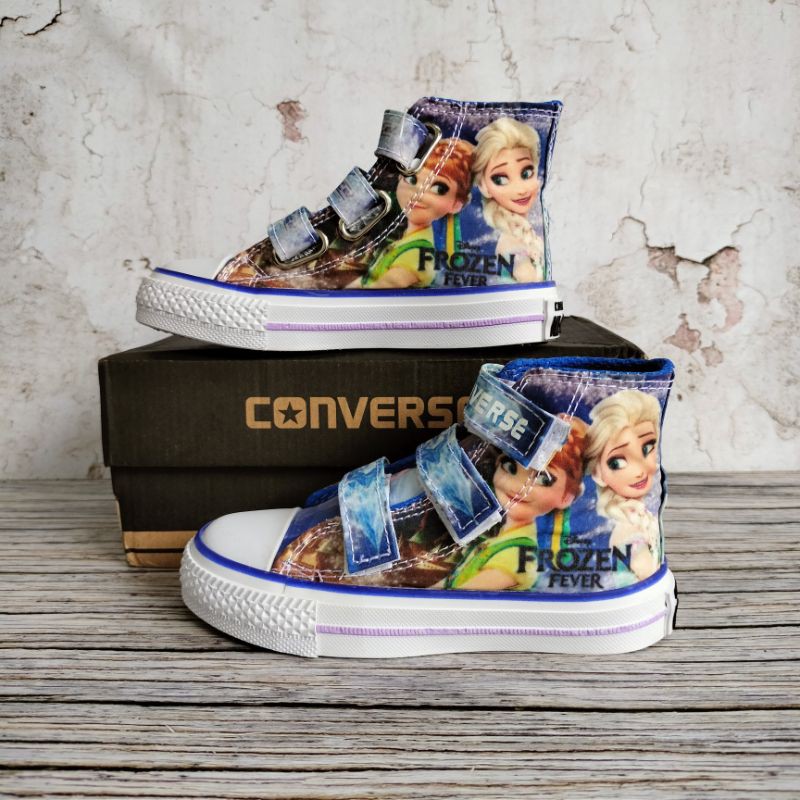 SEPATU ANAK CONVERSE FROZEN ELSA PREMIUM HIGH QUALITY SEPATU ANAK PEREMPUAN CONVERSE FROZEN ELSA