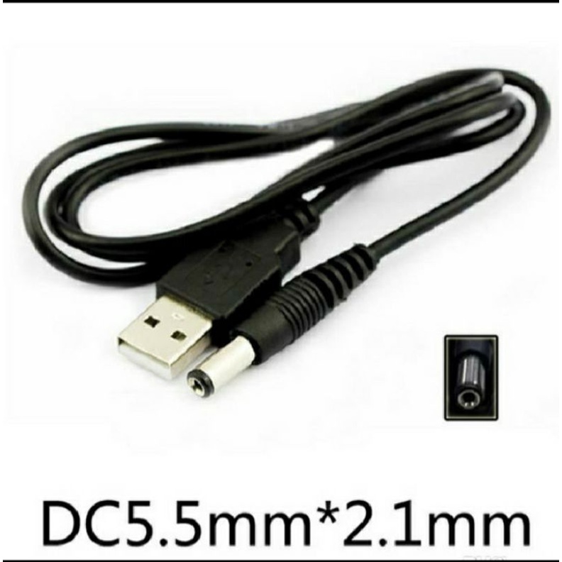 SKU-1049 KABEL USB 5V TO DC 5.5MM X 2.1MM / 5.5MMX2.1MM / KABEL POWER