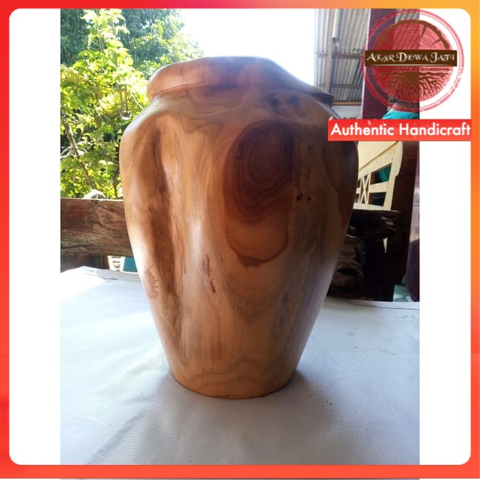 Guci Kayu Jati Alami