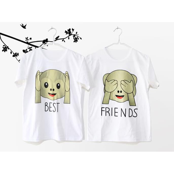 Sale Tumblr Tee / T-Shirt / Kaos Wanita Bestfriend Couple Monkey Terbaru
