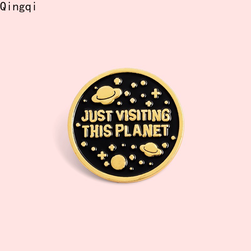 Bros Pin Enamel Desain Planet Luar Angkasa Untuk Hadiah