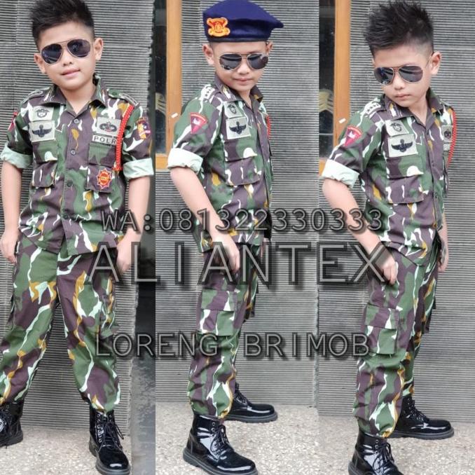 baju brimob loreng anak