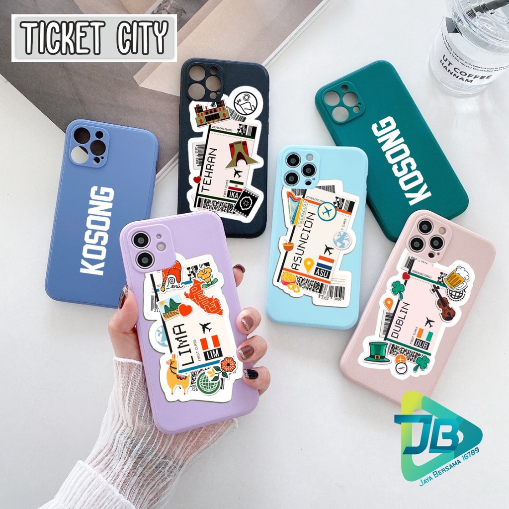 CASE CASING SOFTCASE SILIKON MACARON PELINDUNG KAMERA TICKET CITY OPPO VIVO SAMSUNG XIAOMI REALME IPHONE ALL TYPE JB5366