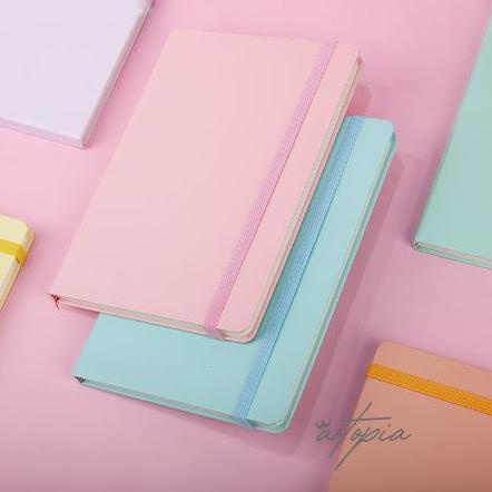 

[KODE 69A] Macaroon Hardcover Notebook A5 A6 / Buku Catatan Agenda Warna Pastel Lucu Macaron