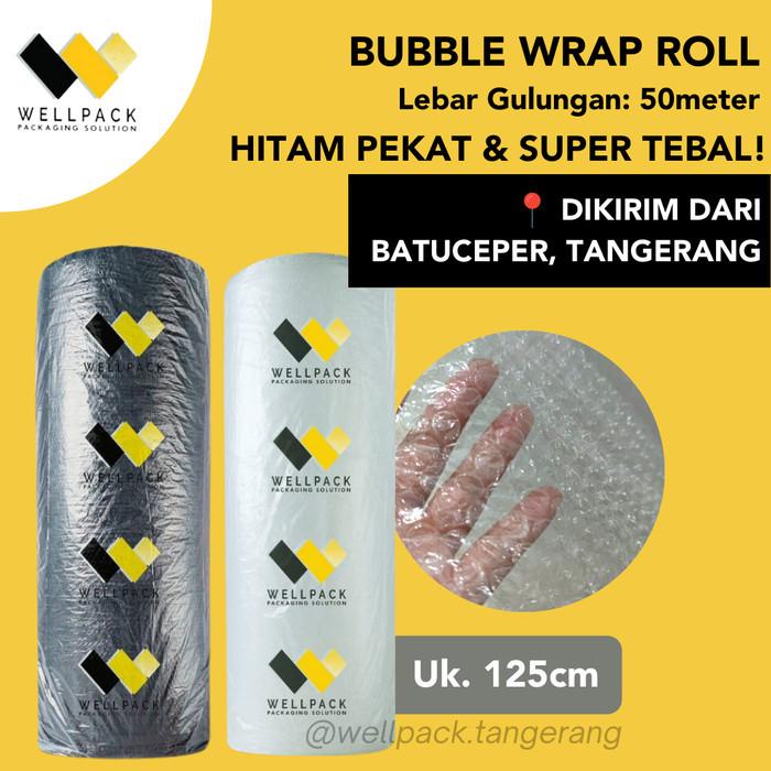

Wrap Bubble Wrap Roll 125Cm X 50Meter - Premium (Hitam & Bening)