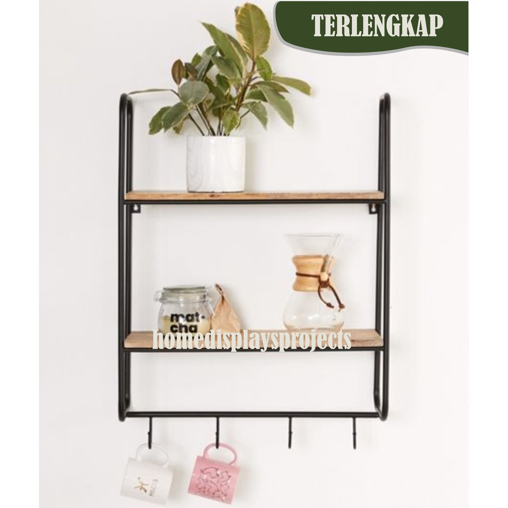 Rak Dinding Susun 2 Gelas - Rak Dinding - Rak Gelas