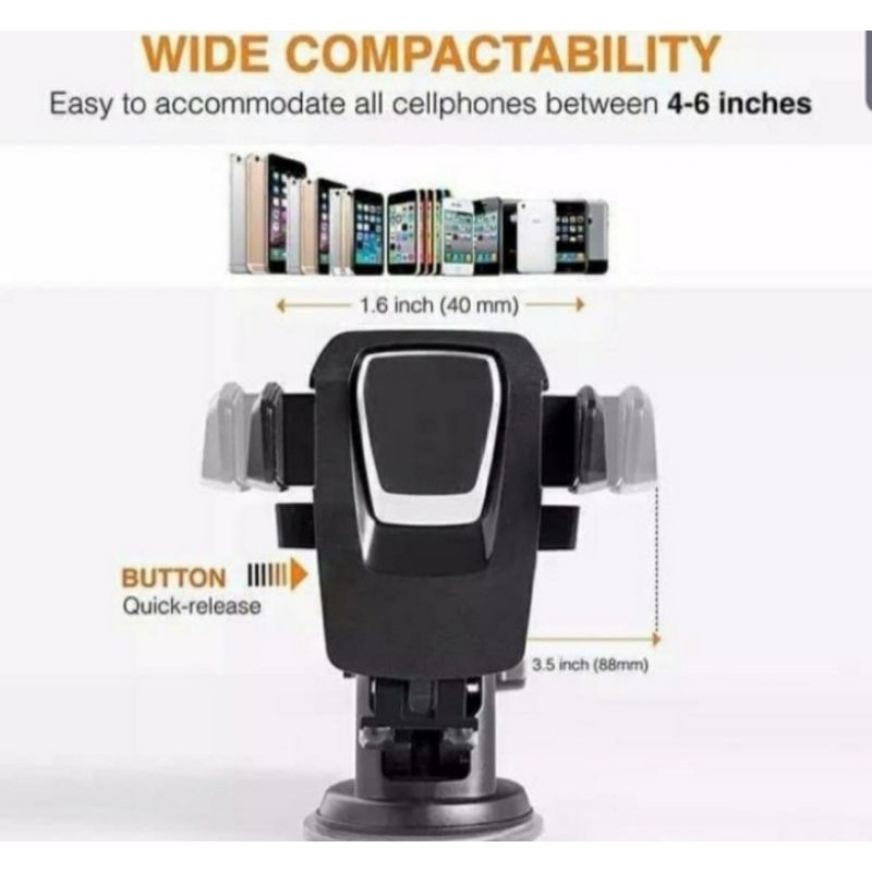 Holder Hp mobil robot car holder dashboard holder Gps golder jepit kaca