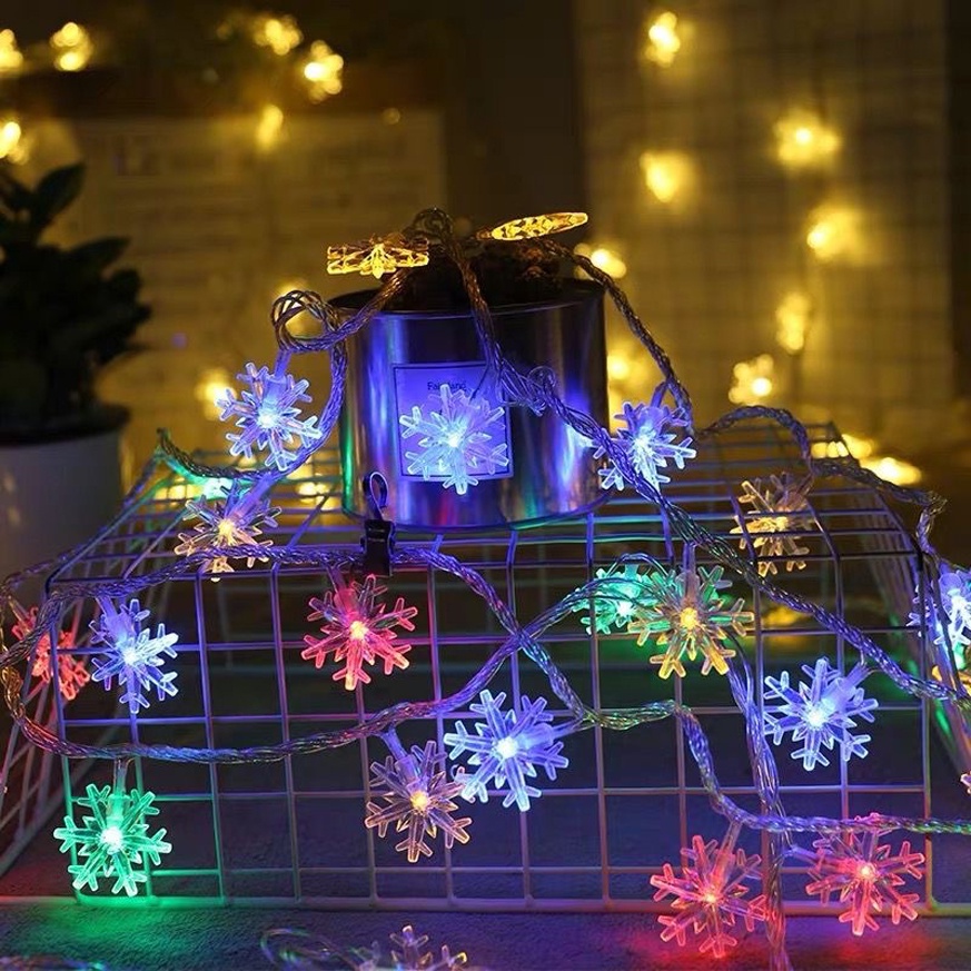 ☛TK☚ E011 TUMBLR SNOW Lampu Tumblr Snowflake opp Lampu Dekorasi Salju Natal