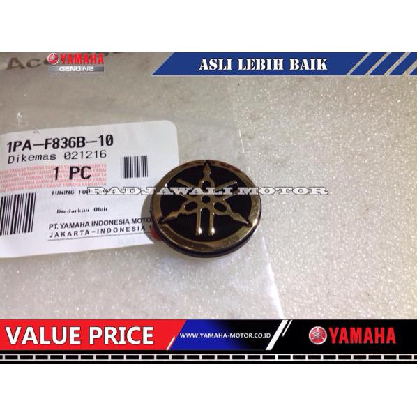 Emblem Logo Yamaha Gold Cover Lampu Stop Windshield Vixion Asli Yamaha Best Quality