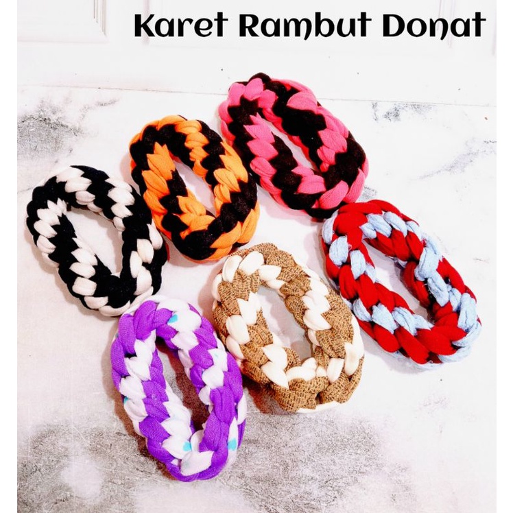 karet rambut donat lilit