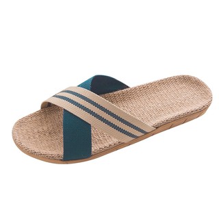  Sandal  Selop Casual Pria Bahan Linen Flax Anti Slip Multi 