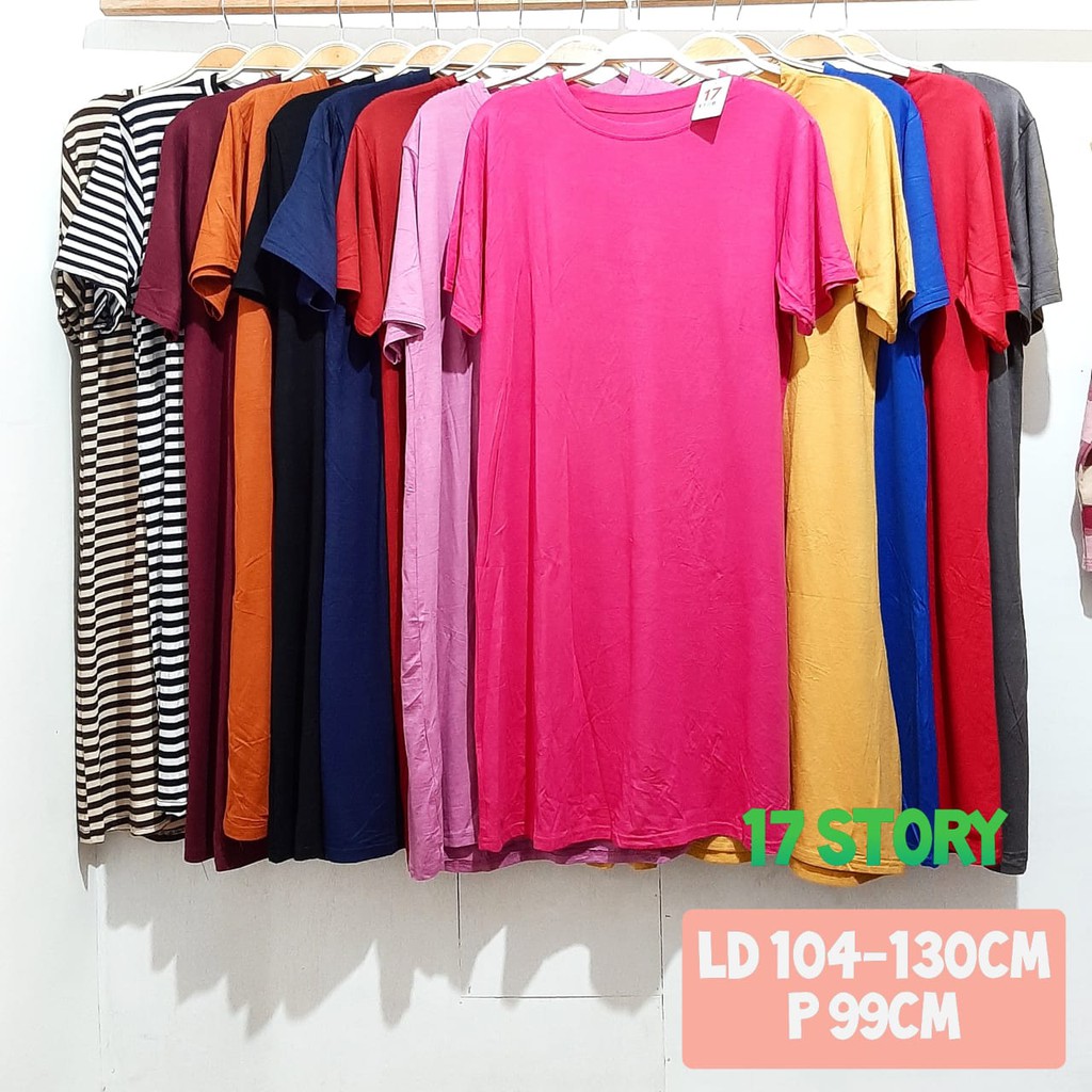 Daster Kaos Polos Wanita Lengan Pendek Bahan Premium Adem