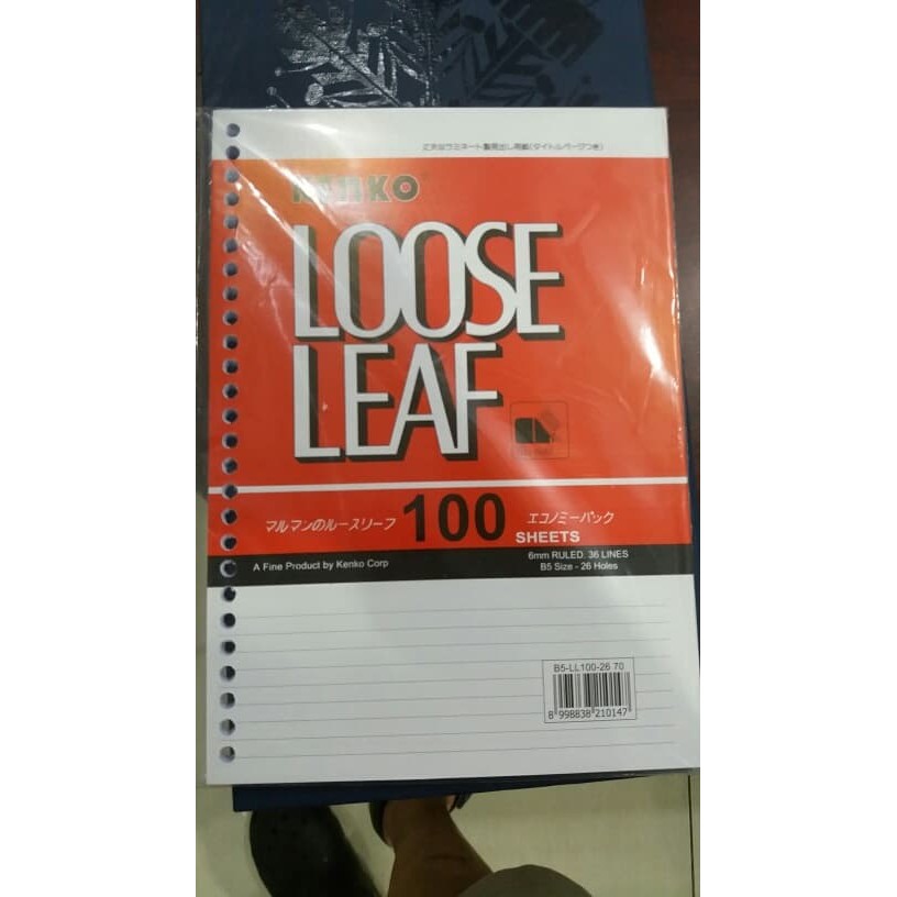 

Isi Kertas Binder - Kertas File - Kertas Note Kertas Loose Leave B5 100L Kenko Produk Terbaik