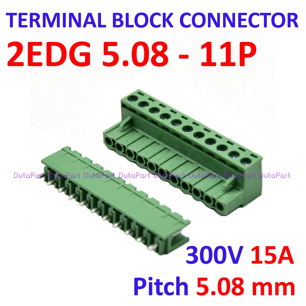 2EDG 5.08 11P 11 Pin Lurus Terminal Block Connector 5.08mm Male Female