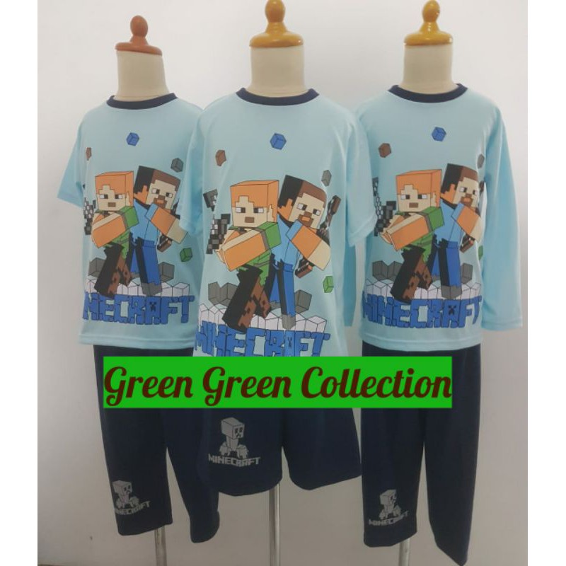 Piyama Kaos Anak Premium Minecraft