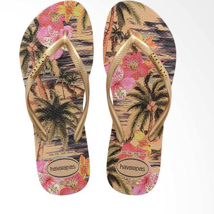 havaianas slim tropical ivory