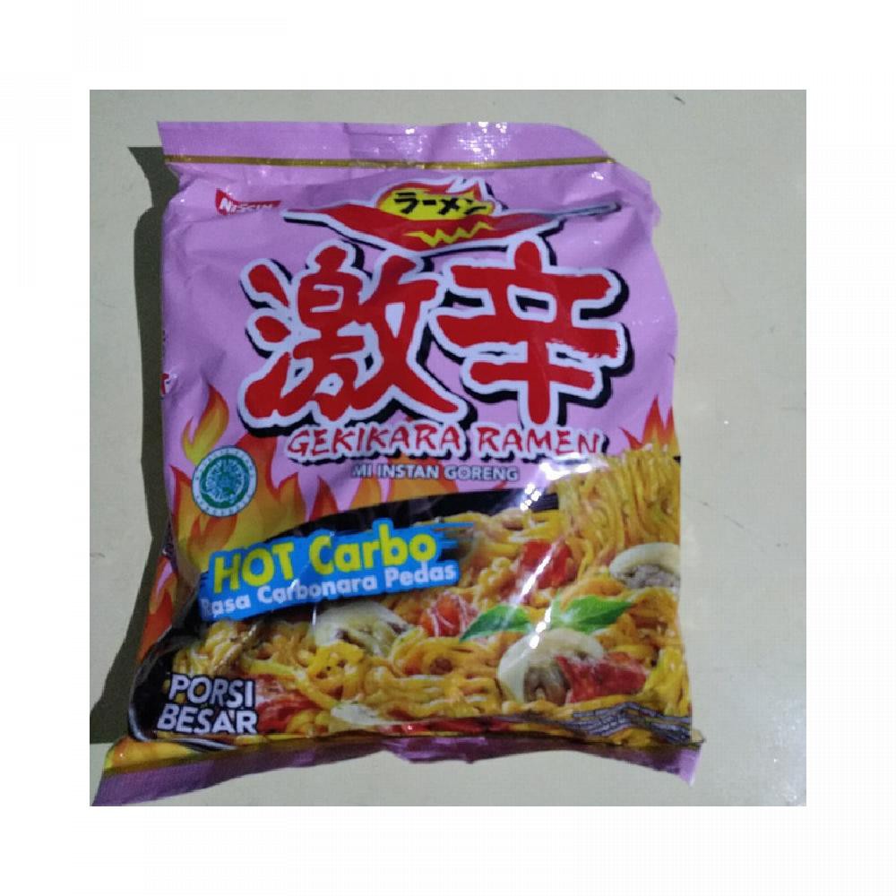 

Nissin GEKIKARA RAMEN HOT CARBONARA mi goreng rasa karbonara 120gr