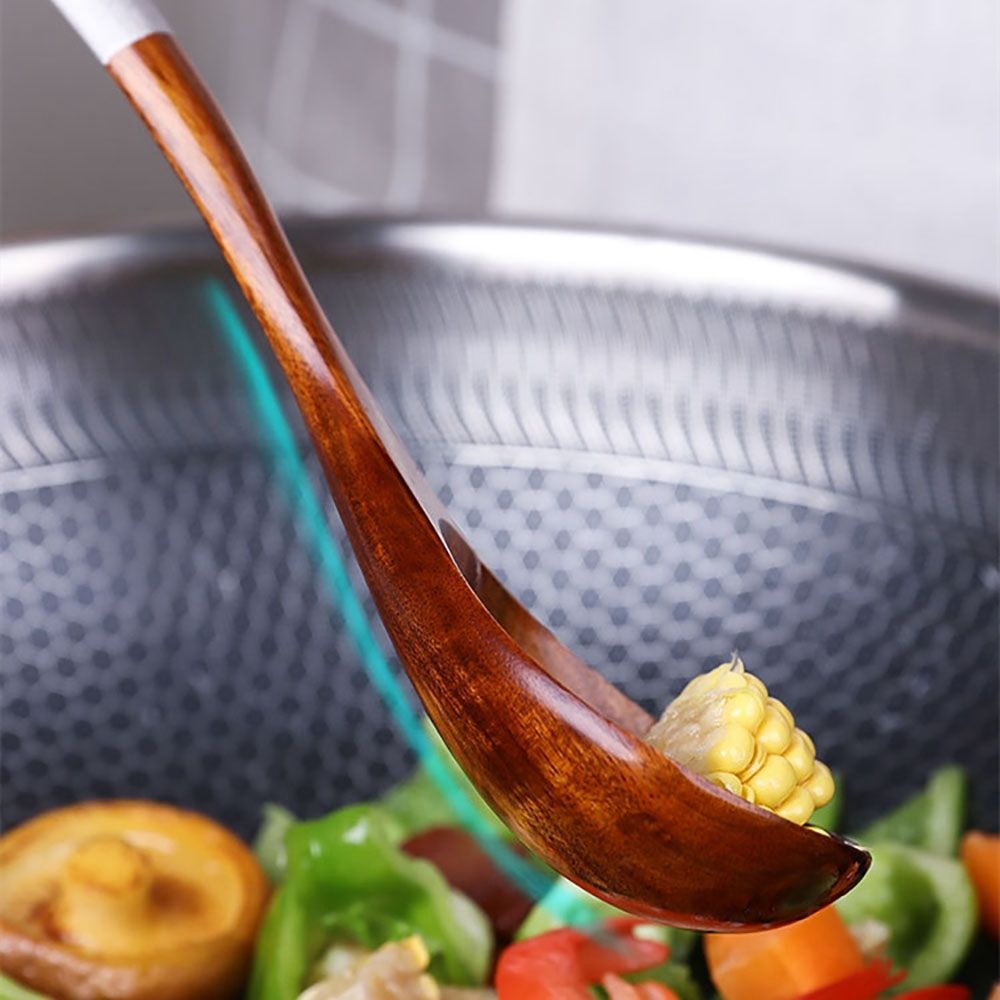 Peralatan dapur kayu/peralatan dapur kayu/sendok kayu dan sekop sayuran Creative simple cooking spoon