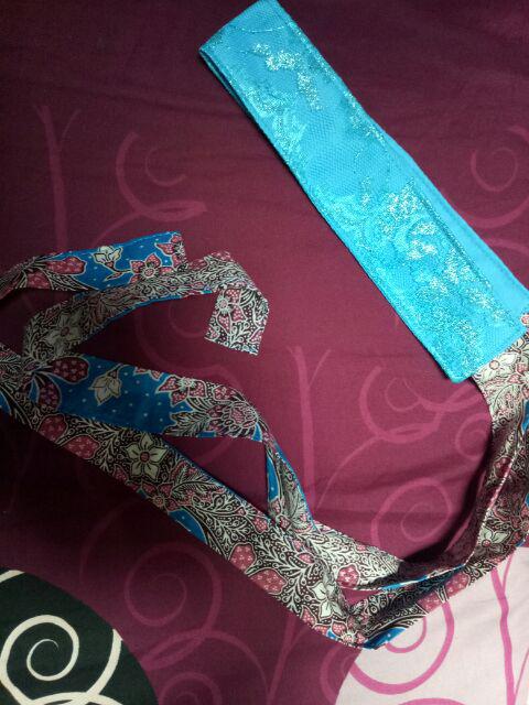 Qnunbatik Batik Keluarga/family Gamis Muslim Krisdayanti (kd) Dsr Warna Biru