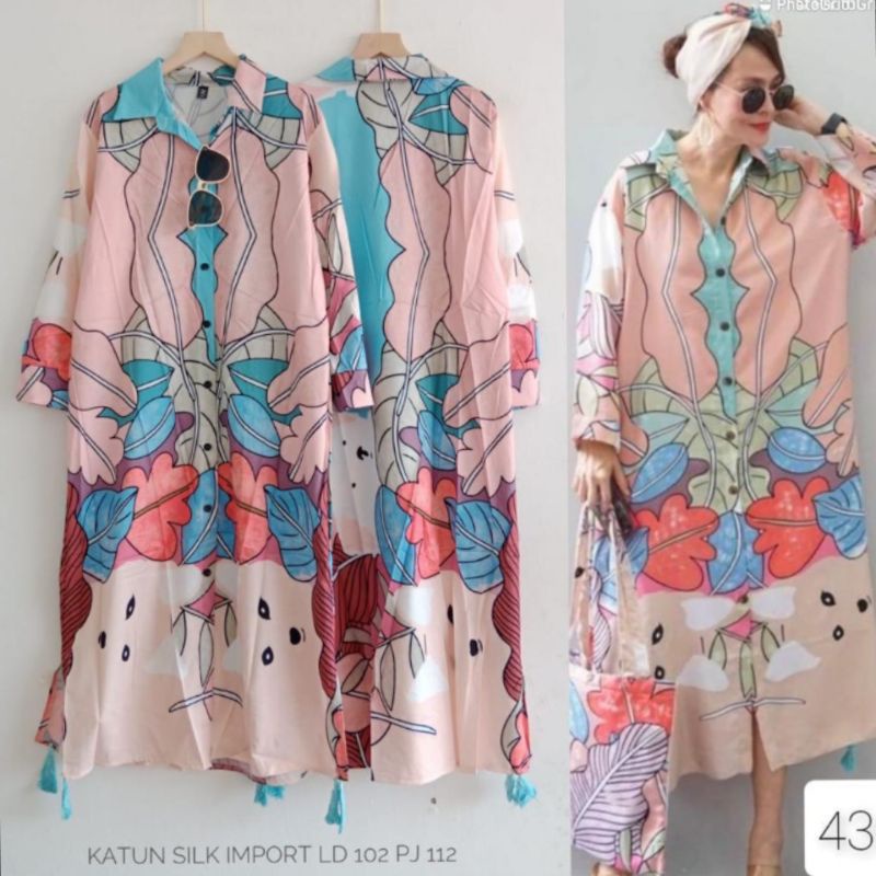 tunik katun silk import motif 01