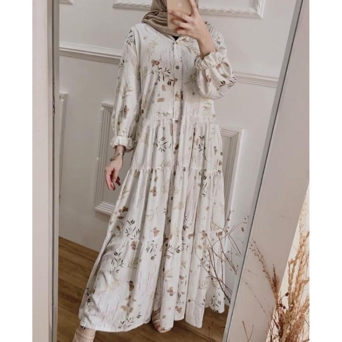 LATUINA GAMIS PREMIUM GAMIS RAYON ABERIA KANCING FULL JUMBO