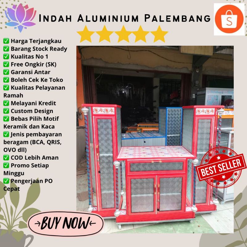 MEJA TV RAK TV MINIMALIS ALUMINIUM MURAH PALEMBANG