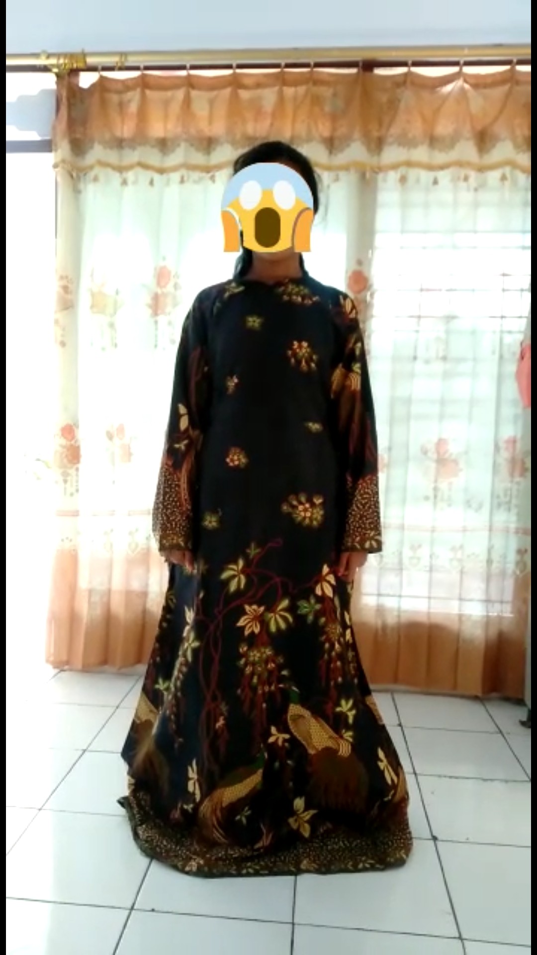 Ms Gamis Batik Sriwedari Maxi Bumil/busui Katun Sogan Allsize Dan Jumbo