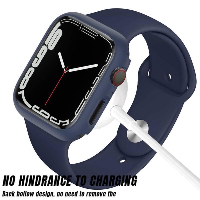 Casing Pelindung Apple Watch 8 7 41mm 45mm 6 5 4 3 2 Hard PC Matte Kompatibel Dengan iWatch 7 41mm 45mm