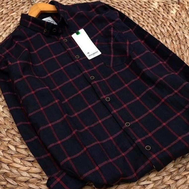 VOVAY KEMEJA FLANEL PRIA LENGAN PANJANG CASUAL / KEMEJA PRIA LENGAN PANJANG KOTAK KOTAK / BAJU KEMEJA FLANEL DEWASA BIG SIZE M L XL XXL XXXL