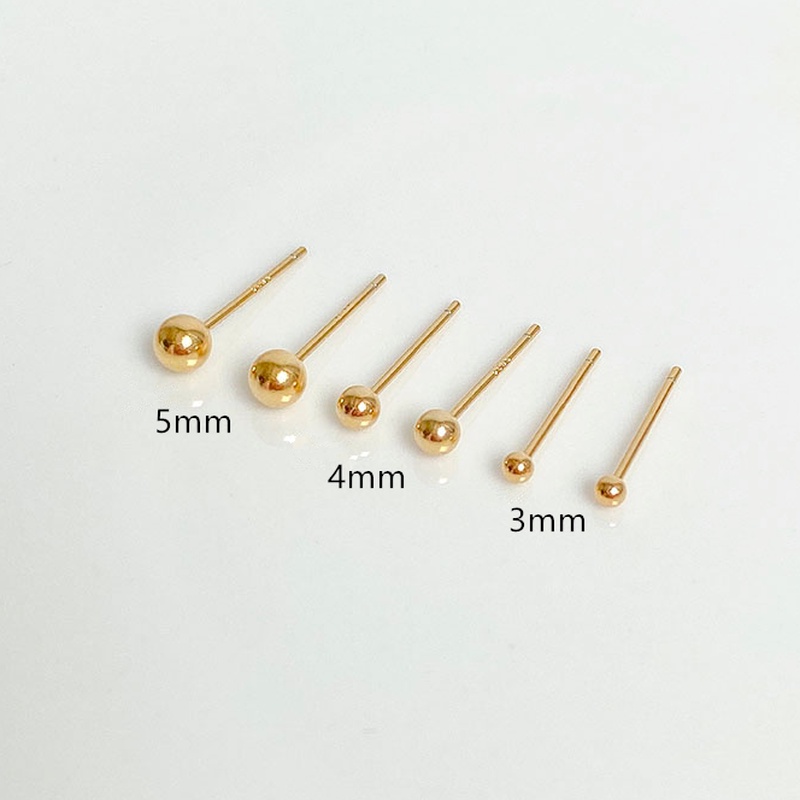 Papaozhu Fashion925 Sterling Perak Kecil Bola Stud Anting-Anting Untuk Wanita Gadis Minimalis Tindik Earring Telinga Perhiasan 2mm 3mm 4mm