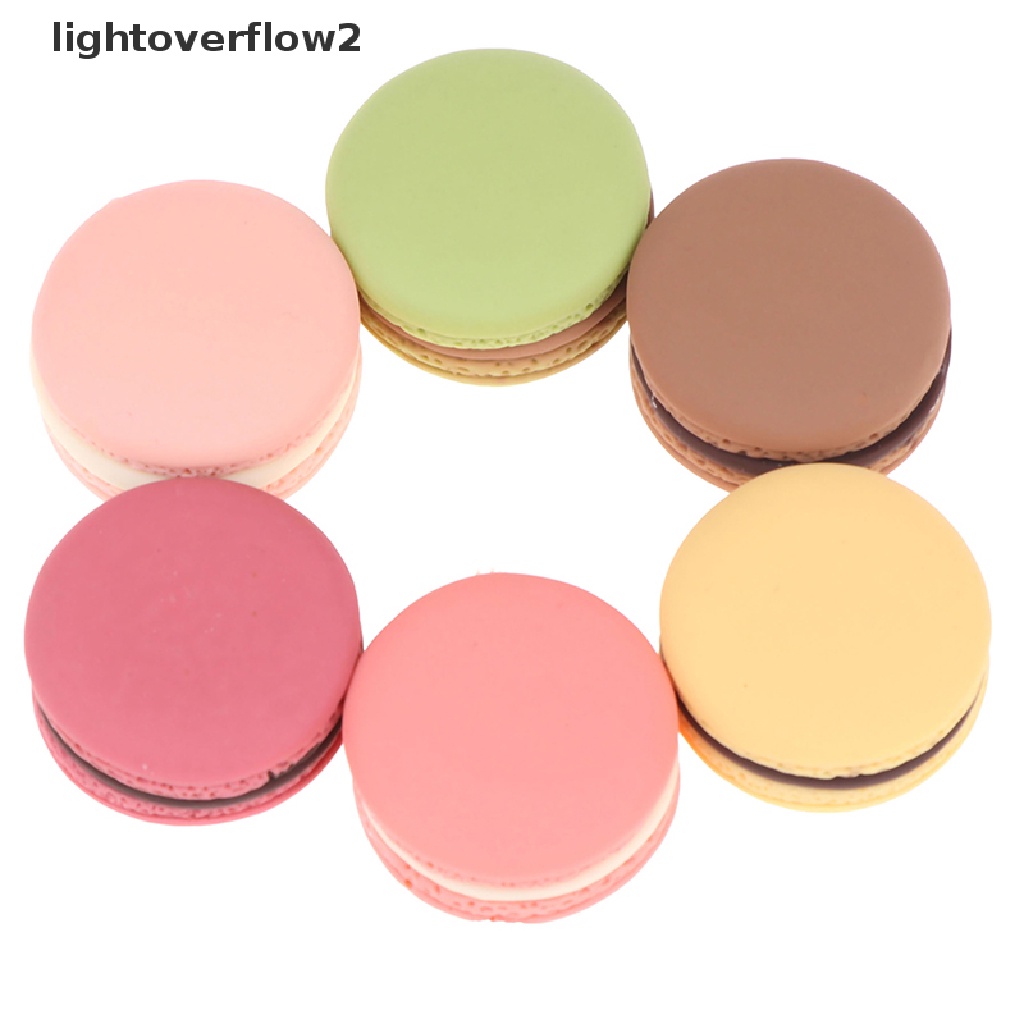 (lightoverflow2) 10pcs / Set Mainan Miniatur Macarons Gaya Perancis Untuk Aksesoris Rumah Boneka 1 / 12