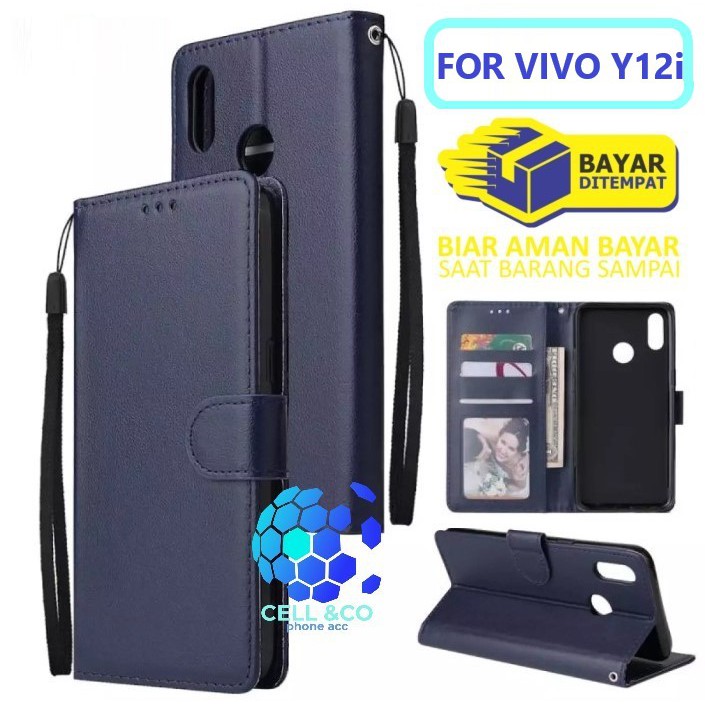 Flip cover VIVO Y12i Flip case buka tutup kesing hp casing hp flip case leather wallet