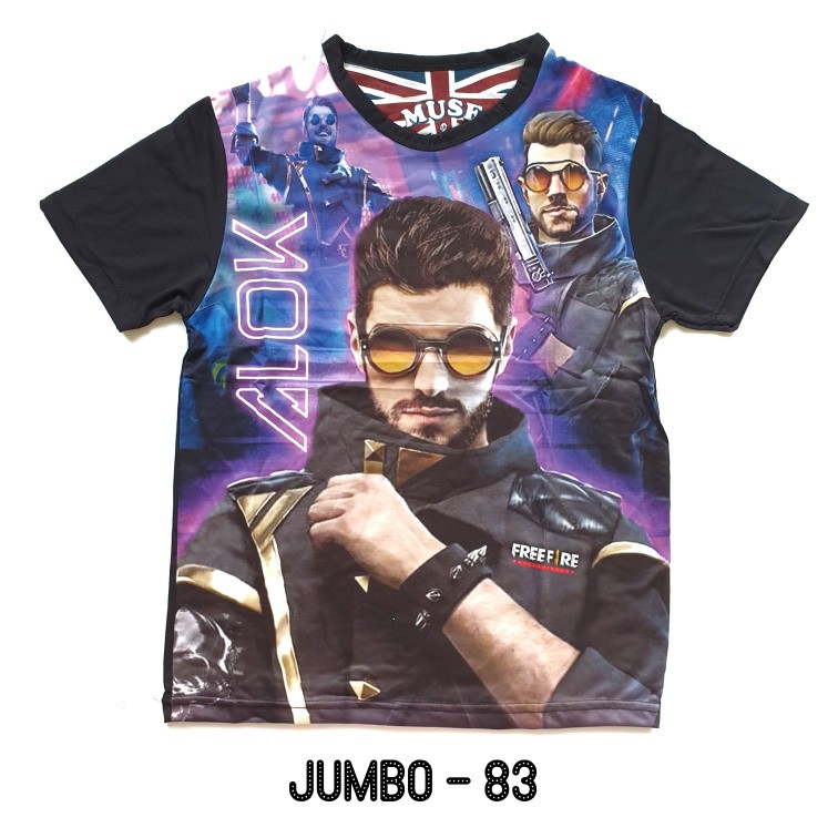 FURO Jumbo Kaos Anak Laki size 16 18 20 Superhero Free Fire