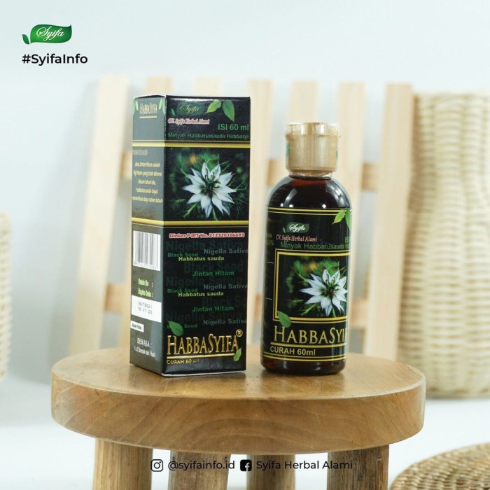 Minyak habbatussauda cair 100% original habbasyifa 60 ml