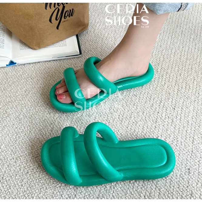 BALANCE Sandal Slop Wanita Import Bangkok Bahan Karet PVC Elastis Non-Slip Rubber 2025