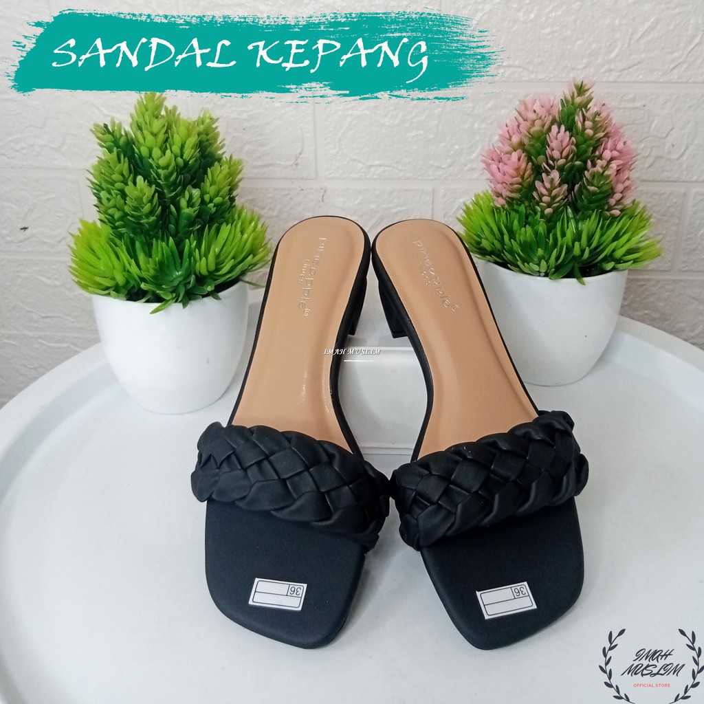 SENDAL WANITA SANDAL PINEAPPLE ORI SELOP TALI KEPANG BISA COD