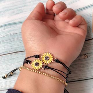 Gelang Desain Bunga Matahari Bahan Alloy Gaya Vintage Gelang Desain Bunga Matahari Bahan Alloy Gaya Vintage
