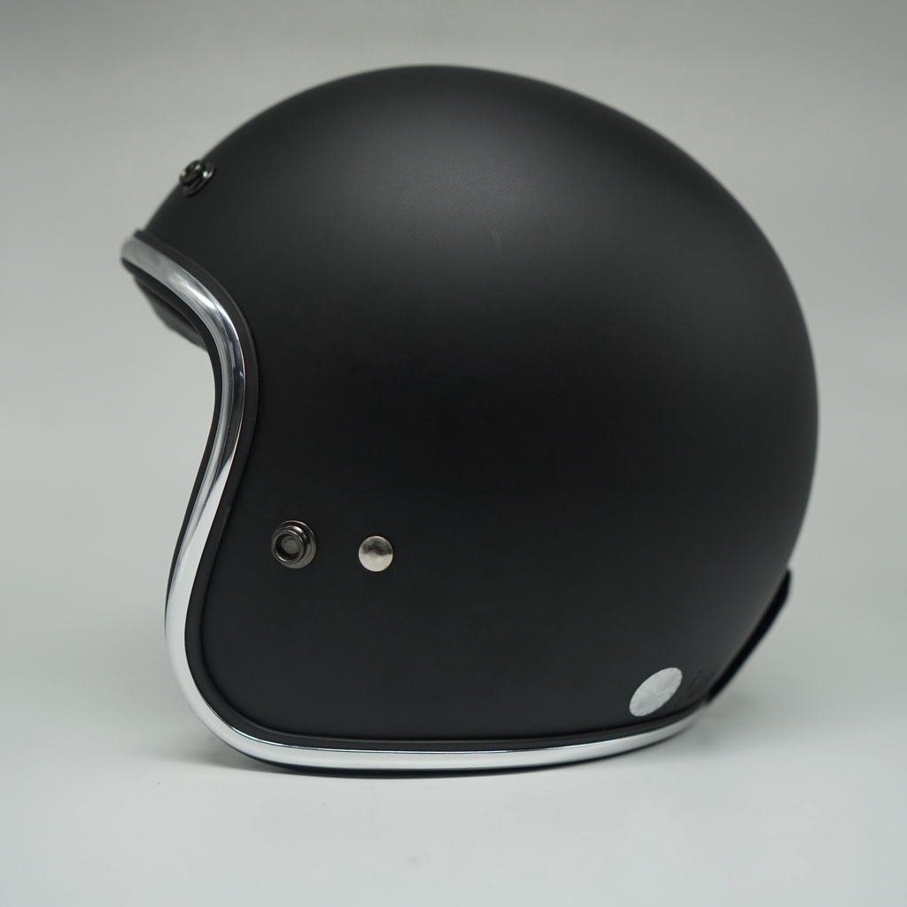 Helm Retro SADA Jitsu Matte Black  ( Helm Classic / Helm Klasik / Helm Vespa / Helm Bogo )