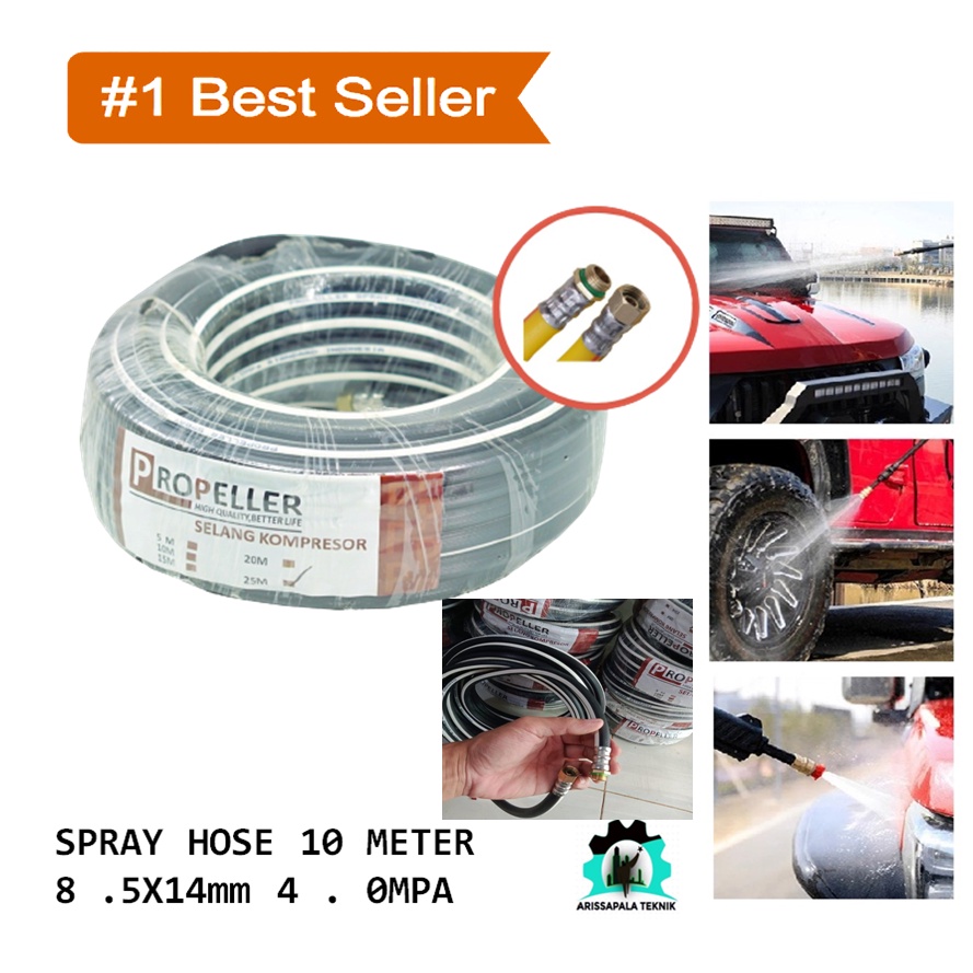 Selang Kompresor Steam Spray Gun 10 Meter Selang Cuci Mobil Selang Angin Sprayer Spray Hose