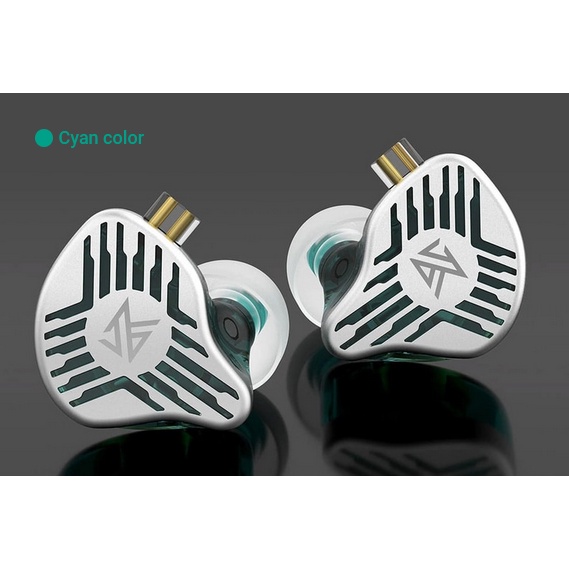 KZ EDS IEM Earphone 10mm Double magnetic circuit alt EDX Pro WITH MIC-CYAN