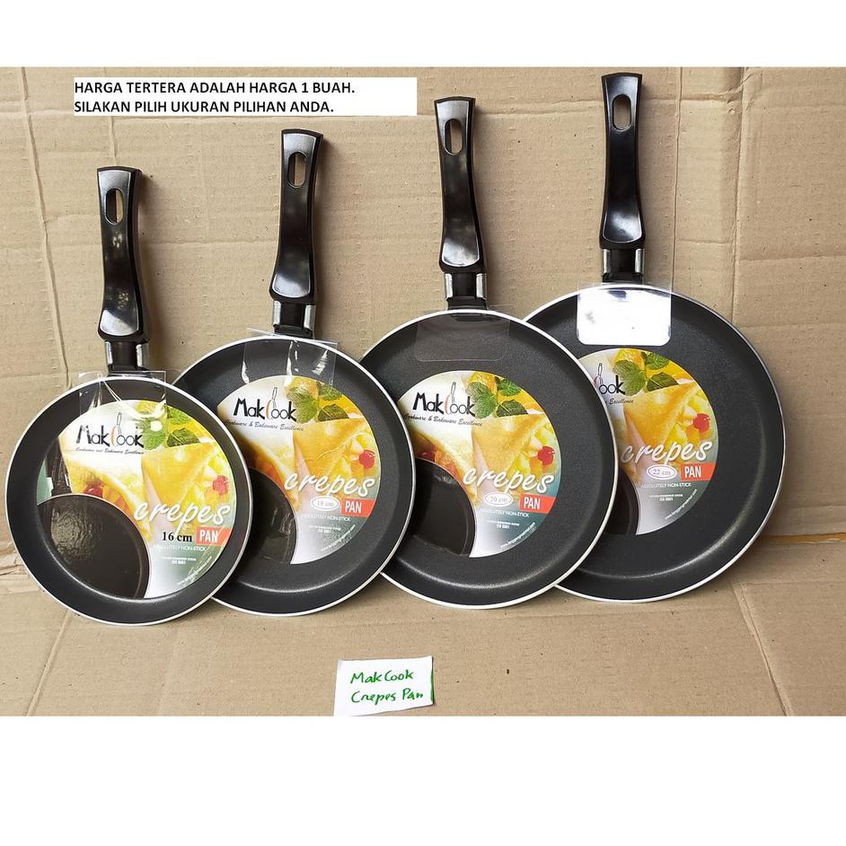 Diskon Besar MAKCOOK Crepes Pan Maker Wajan Teflon Datar - Classic Rubina Series