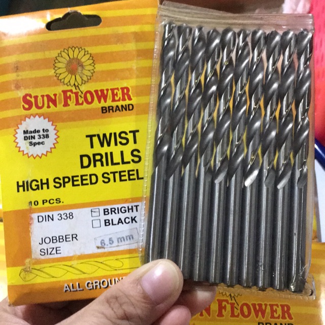 Mata Bor Besi SUN FLOWER 6,5mm - Hss Twist Drill Bit 6,5mm Bunga (1 pcs)