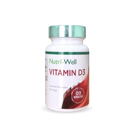 Nutriwell Nutri-Well Vitamin D3 1000 IU 90 Softgels BPOM