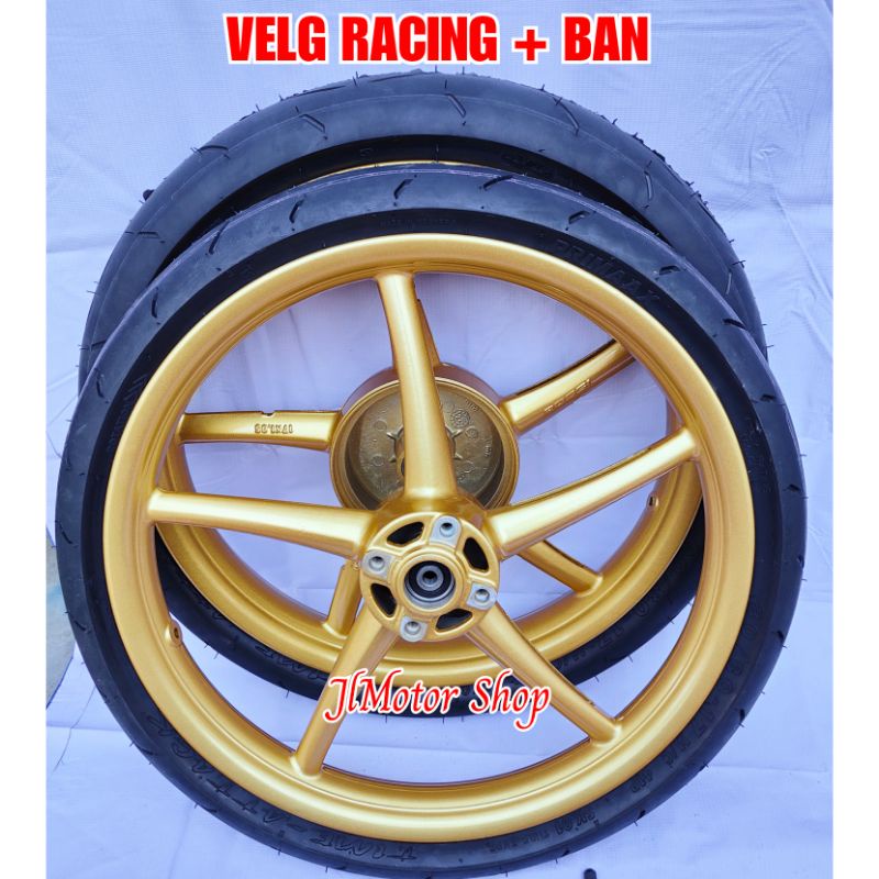 VELG RACING MODEL RCB RXKING VIXION NEW NVA NVL 150 JUPITER MX KING 150 SONIC 150 ALL NEW VIXION 150  PALANG 5 10 RING 17 + BAN DONAT VROSSI