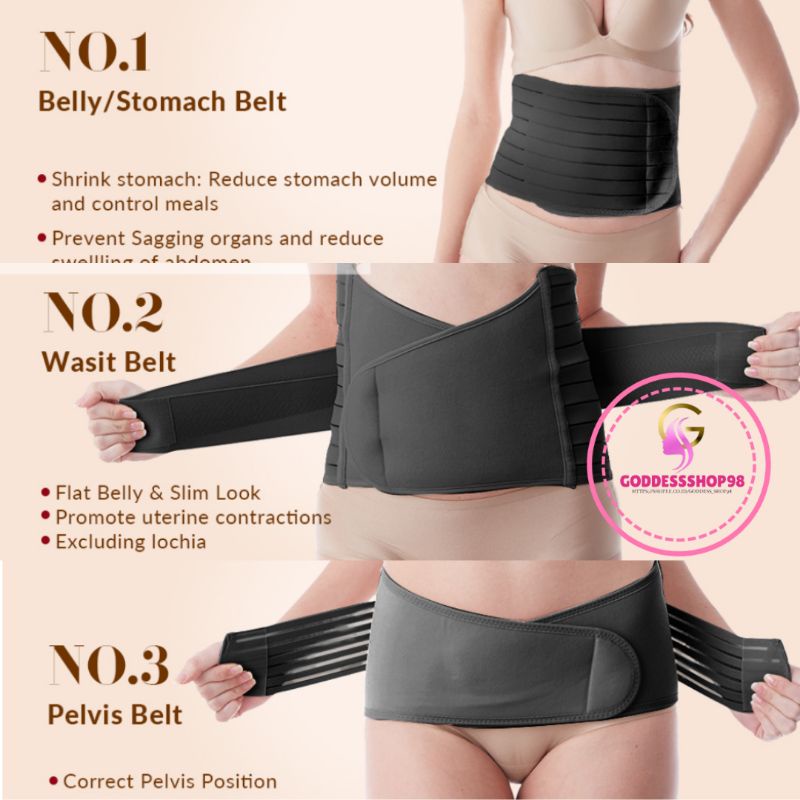 Korset Pelangsing 3in1 Stagen Korset melahirkan Pengecil Perut Postpartum Recovery Corset