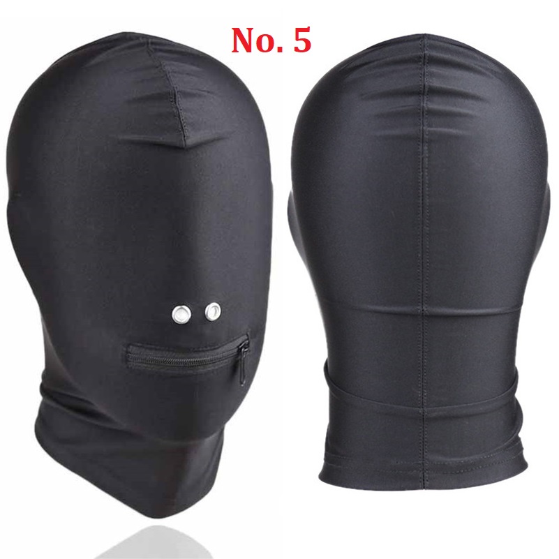 Hood Spandex Warna Hitam Topeng Cosplay Mask Blindfold Elastis Headgear